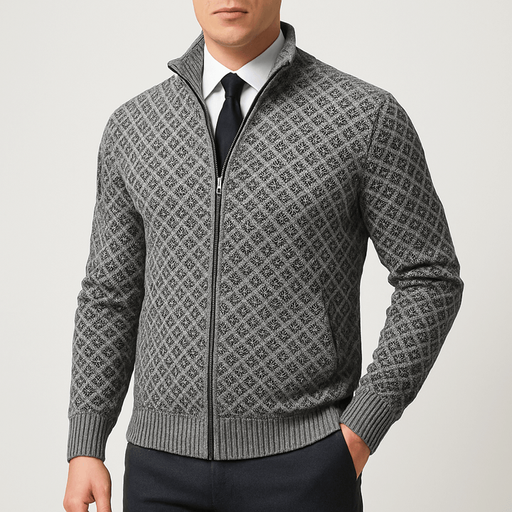 David | Men's Fitted Knit Cardigan