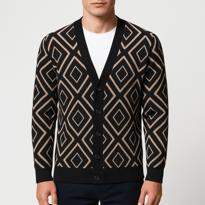 Arthur | Men's Jacquard Knit Cardigan Sweater