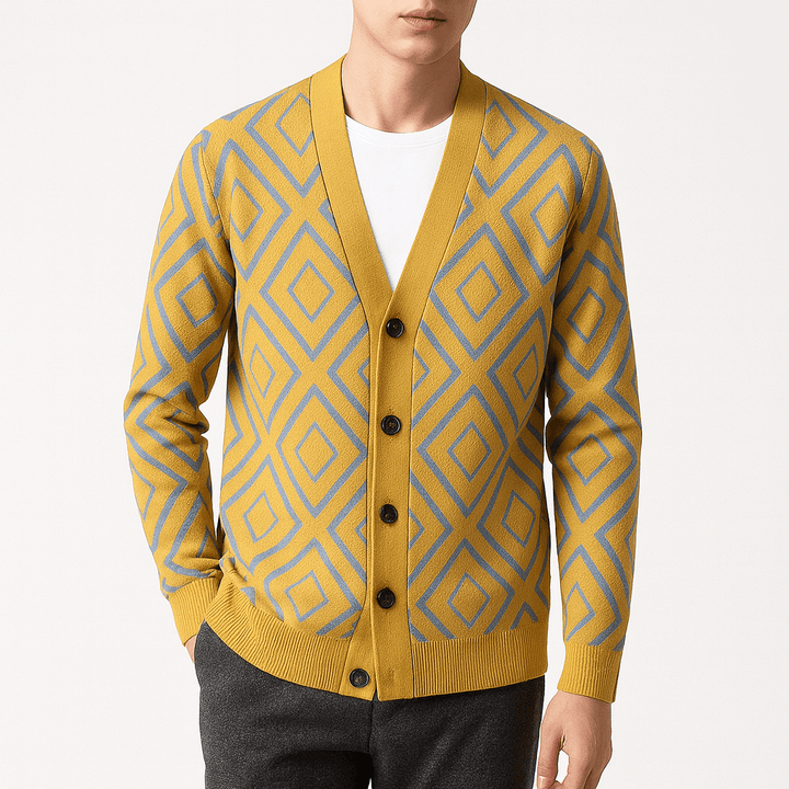 Arthur | Men's Jacquard Knit Cardigan Sweater