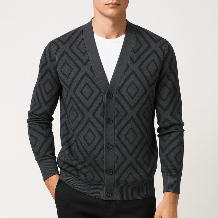 Arthur | Men's Jacquard Knit Cardigan Sweater