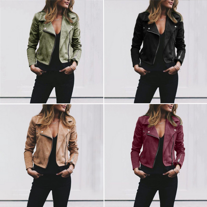 Juno | Women's Suede Biker Jacket