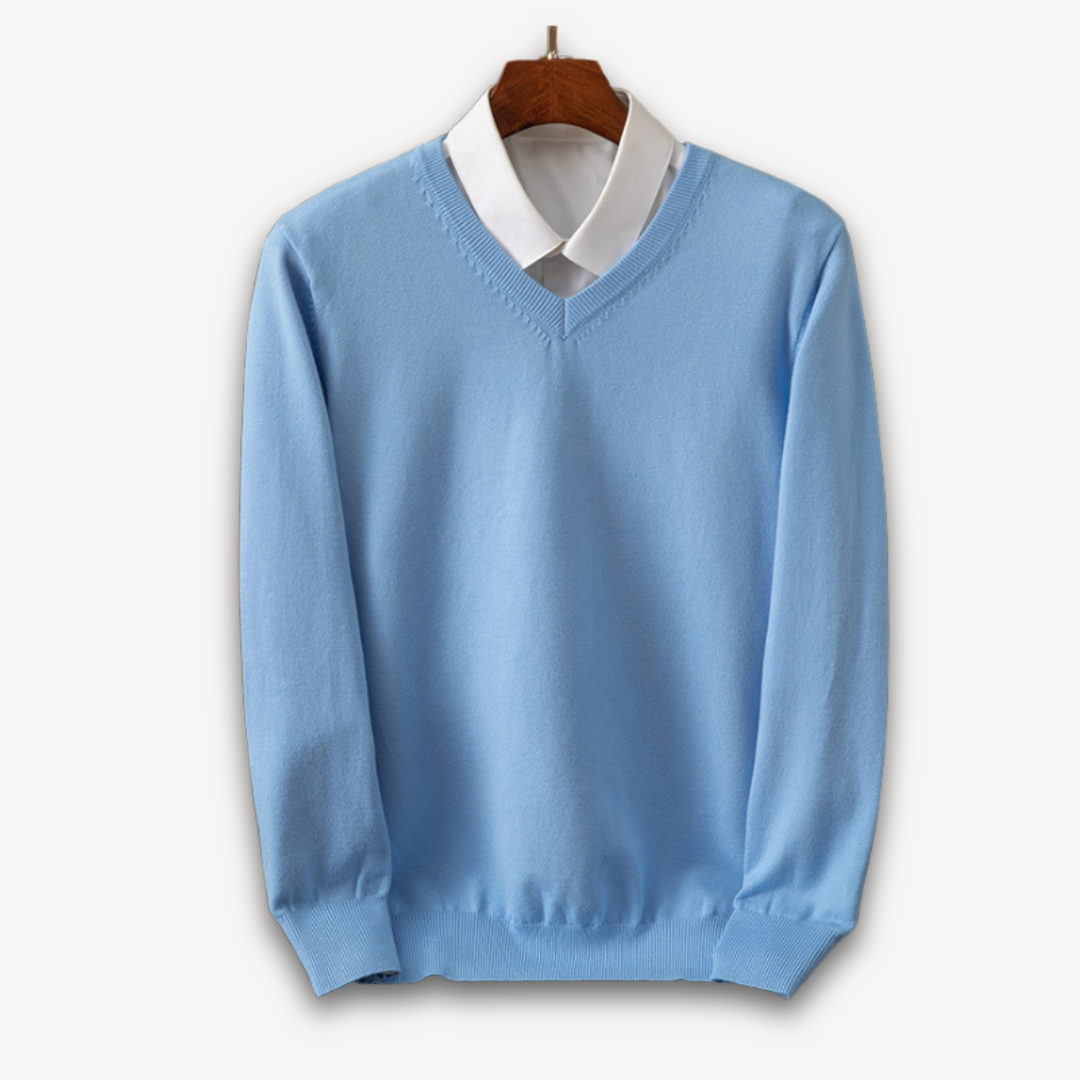 Mark | Men's Elegant V-Neck Cashmere Sweater