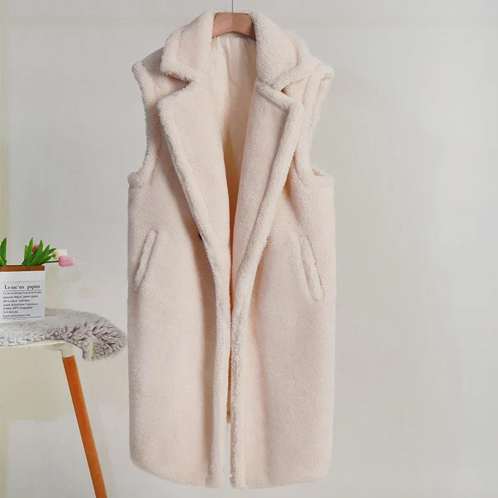 Ava | Sleeveless Teddy Jacket for Layered Look