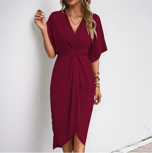 Harper | Elegant V-Neck Wrap Dress