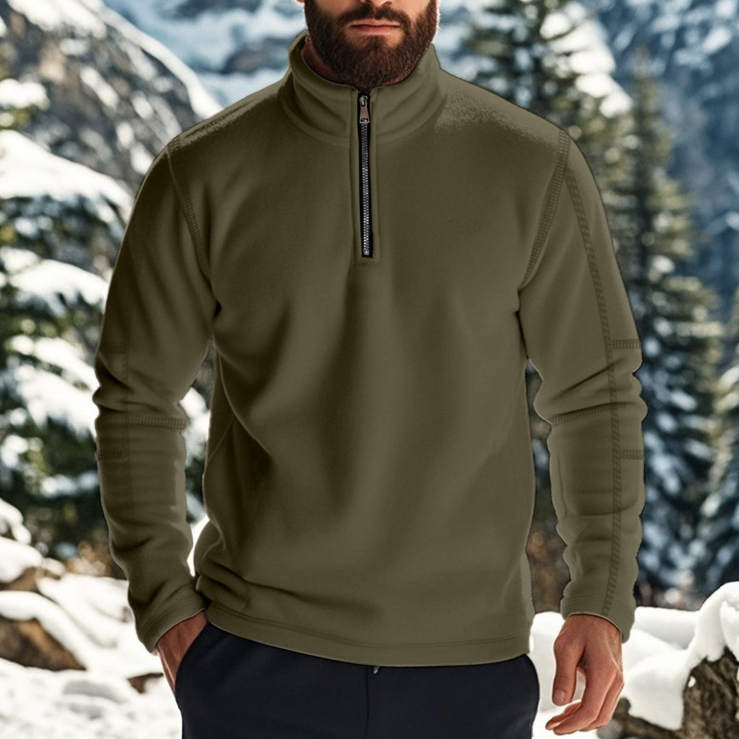 William | Men's Zip-Up Fleece Sweater