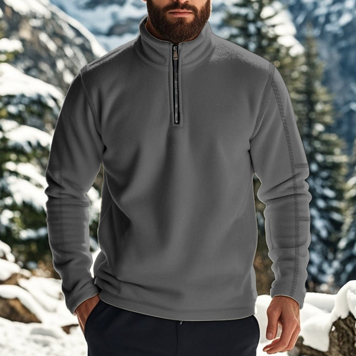 William | Men's Zip-Up Fleece Sweater