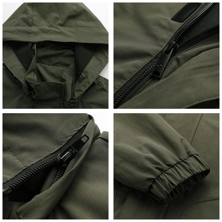 Eli | Men's Waterproof Rain Jacket with Hood | Lightweight Bomber Style