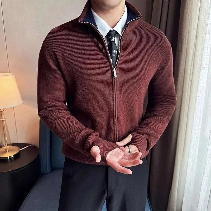 William | Men's Zipper Cardigan Sweater