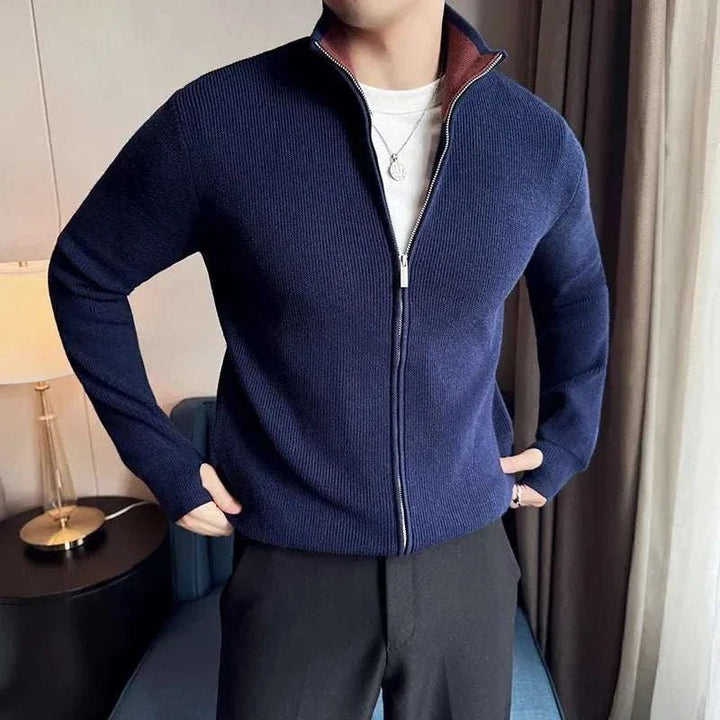 William | Men's Zipper Cardigan Sweater