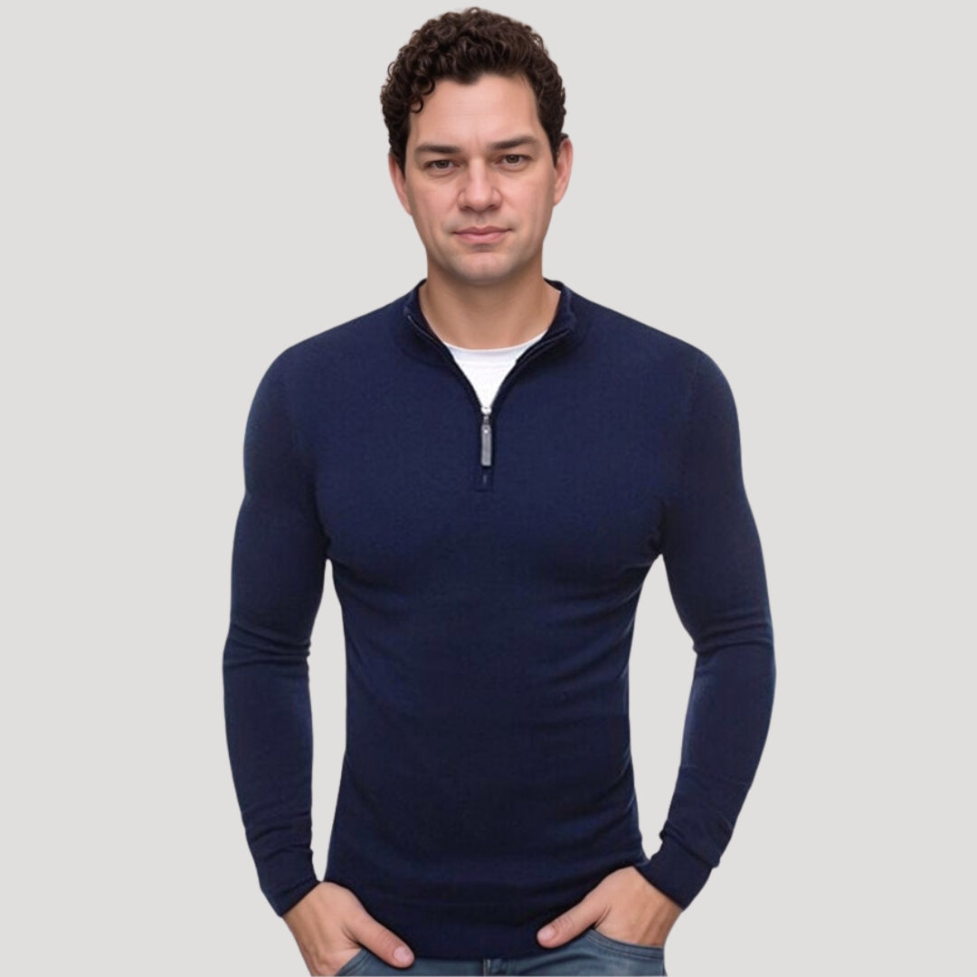 Anthony | Men's Lightweight Half-Zip Pullover Sweater
