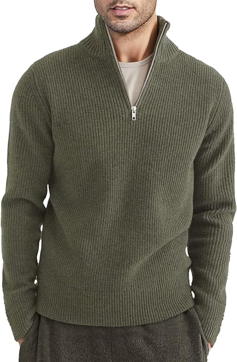 Henry | Men's Italian Style Quarter-Zip Sweater