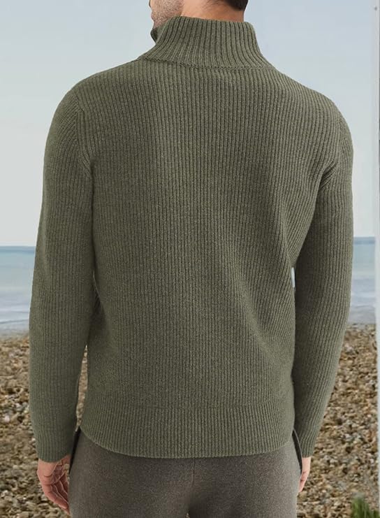 Henry | Men's Italian Style Quarter-Zip Sweater