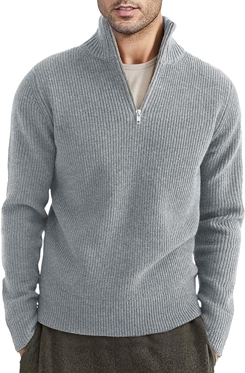 Henry | Men's Italian Style Quarter-Zip Sweater
