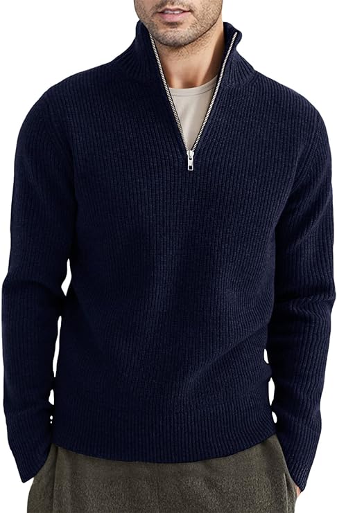 Henry | Men's Italian Style Quarter-Zip Sweater