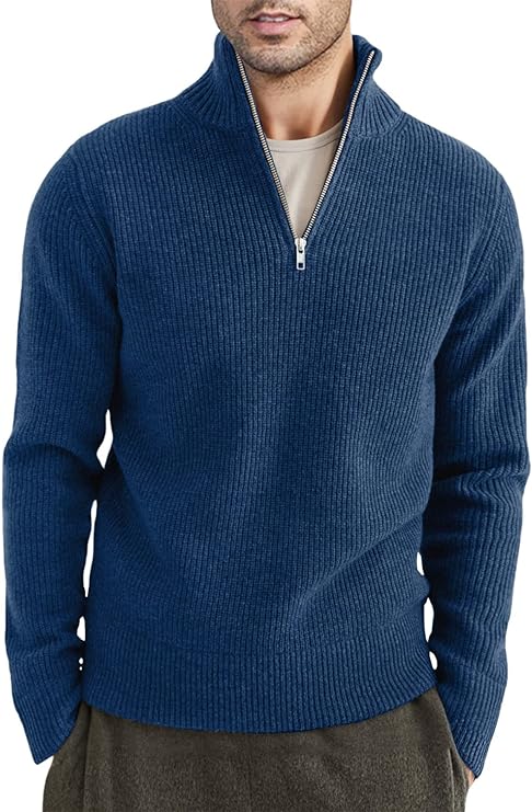Henry | Men's Italian Style Quarter-Zip Sweater