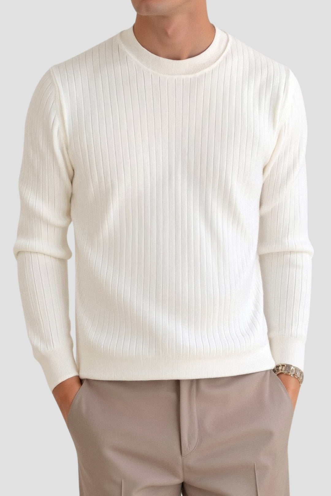 David | Men's Ribbed Long Sleeve Sweater