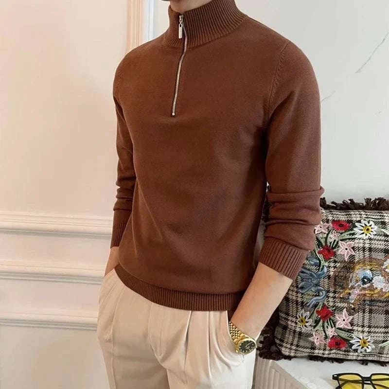 Andrew | Men's Zip-Up Knit Sweater