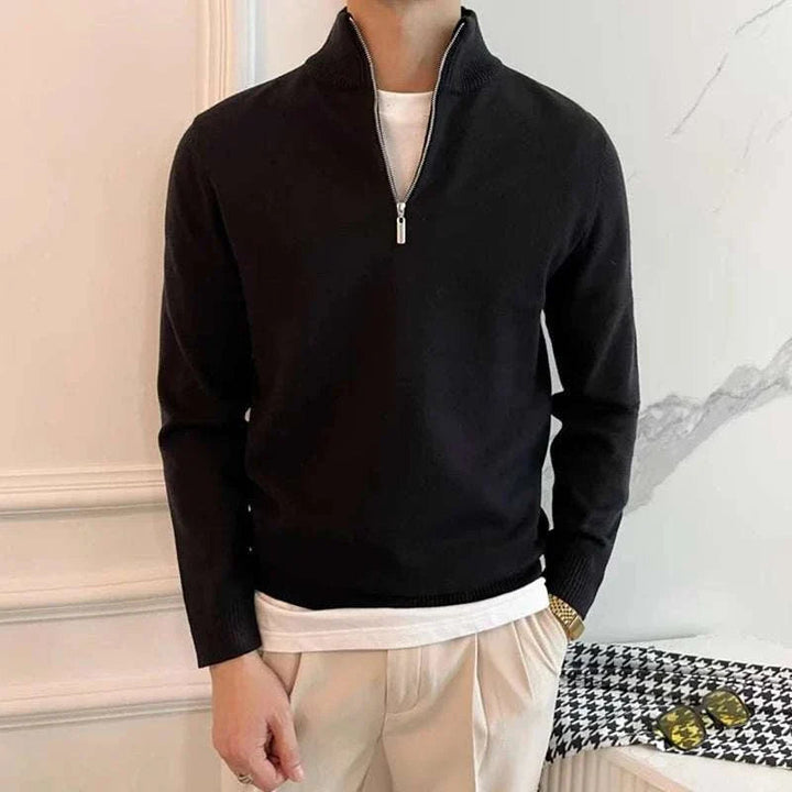 Andrew | Men's Zip-Up Knit Sweater