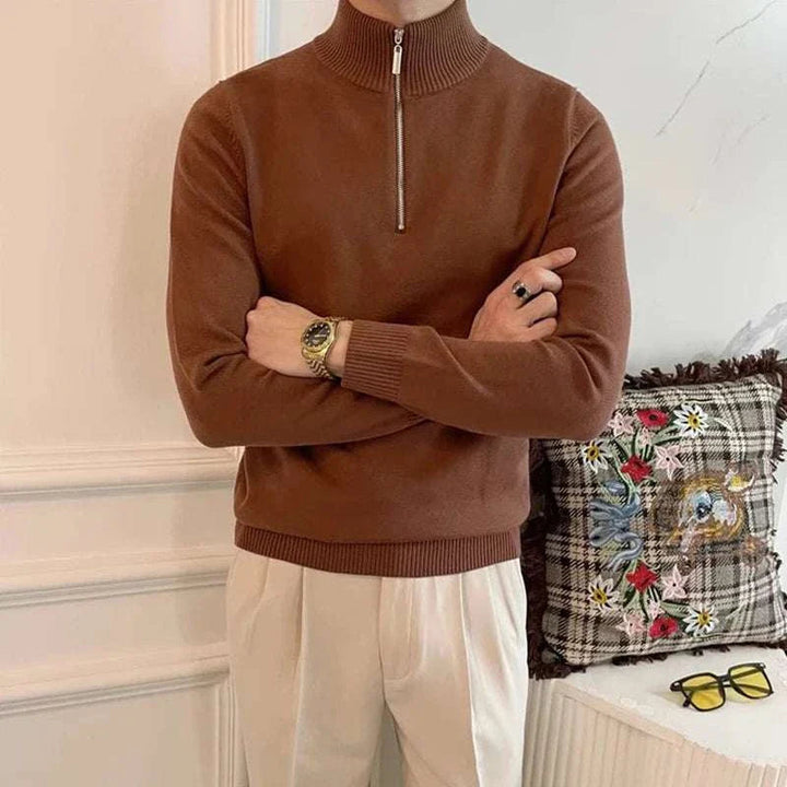 Andrew | Men's Zip-Up Knit Sweater