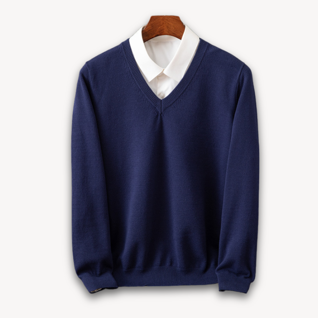 Mark | Men's Elegant V-Neck Cashmere Sweater