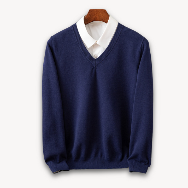 Mark | Men's Elegant V-Neck Cashmere Sweater