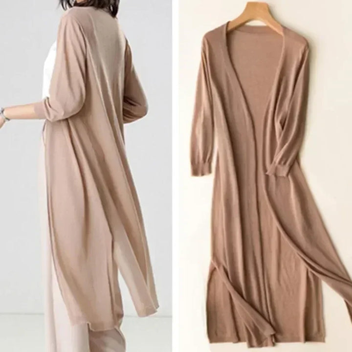 Maya | Women's Lightweight Long Cardigan with Open Front