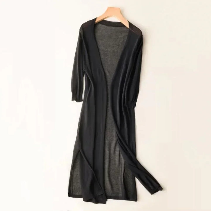 Maya | Women's Lightweight Long Cardigan with Open Front
