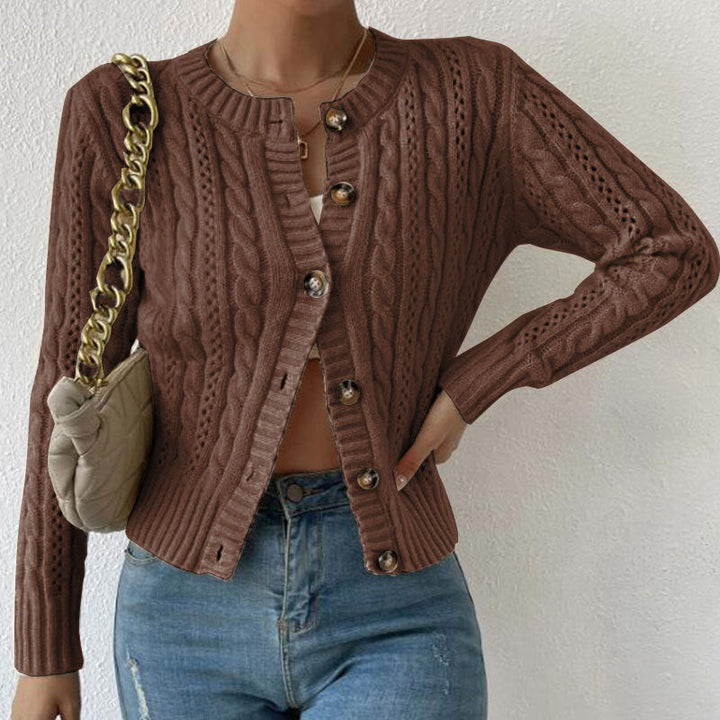 Chloe | Chic Women's Long Sleeve Button Cardigan
