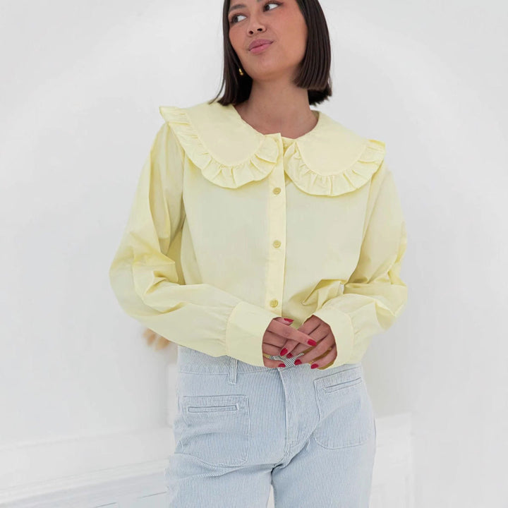 Camille | Chic Oversized Blouse with Ruffle Detail