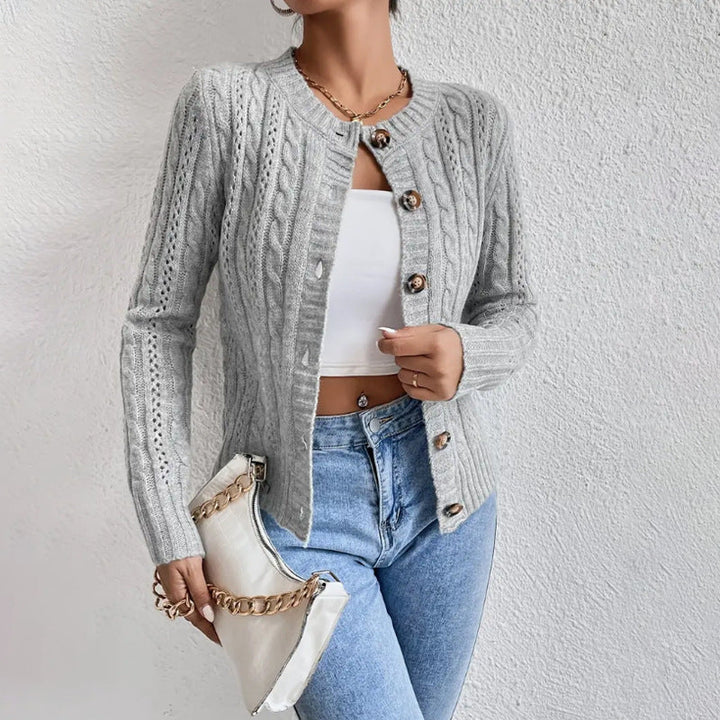 Chloe | Chic Women's Long Sleeve Button Cardigan