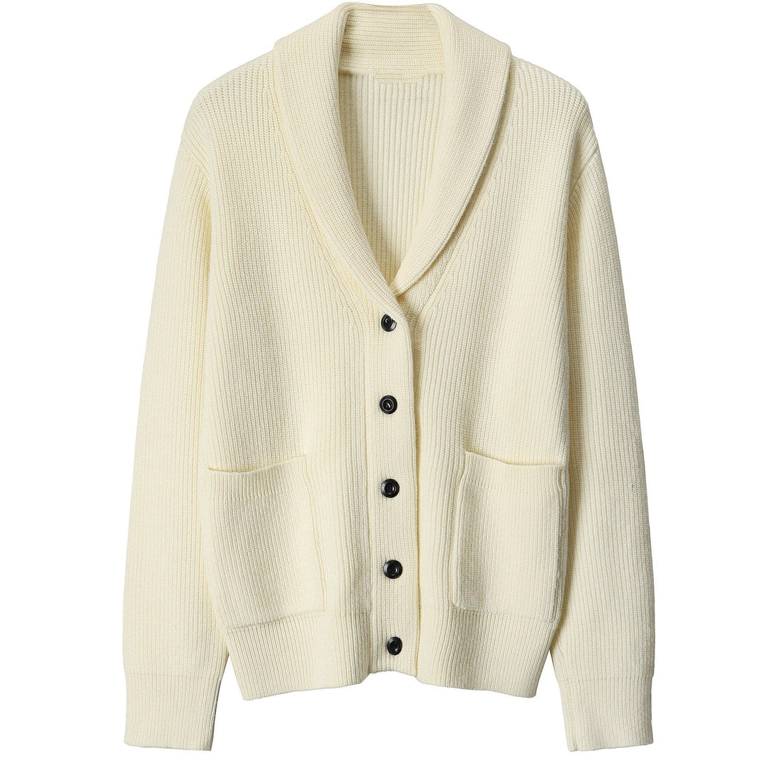 Gavin | Men's Shawl Collar Cardigan | Ribbed Knit Button-Up for Casual and Dressy Occasions