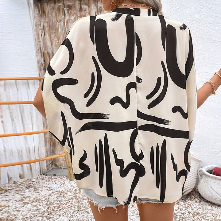 Connie | Chic Geometric Print Casual Blouse