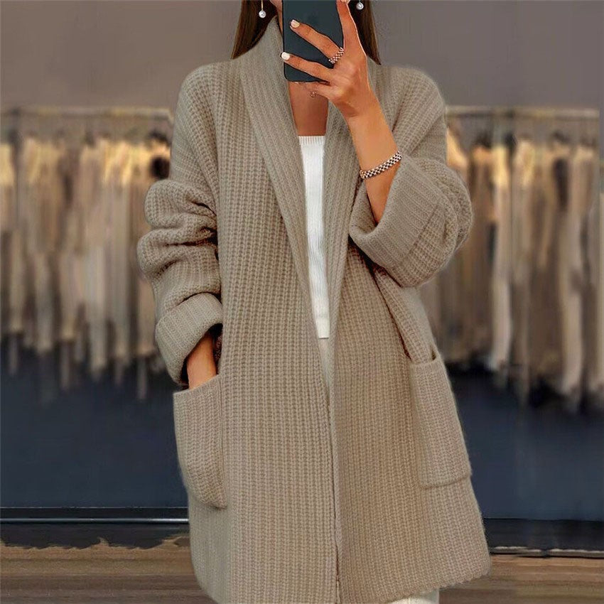 Grace | Elegant Long Cardigan with Pockets