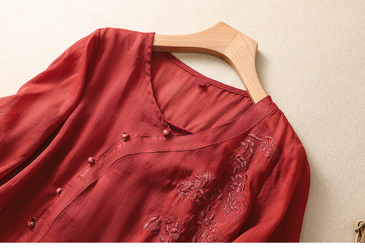 Sue | Chic Asymmetrical Button-Down Top