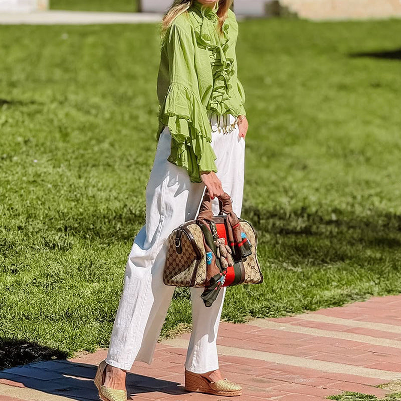 Raegan | Elegant Ruffled Sleeve Blouse for Women