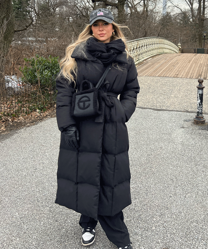 Olive | Oversize Black Parka for Winter