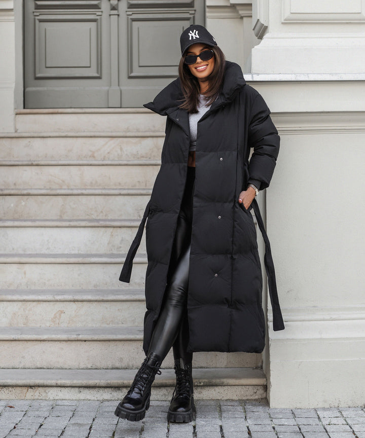 Olive | Oversize Black Parka for Winter
