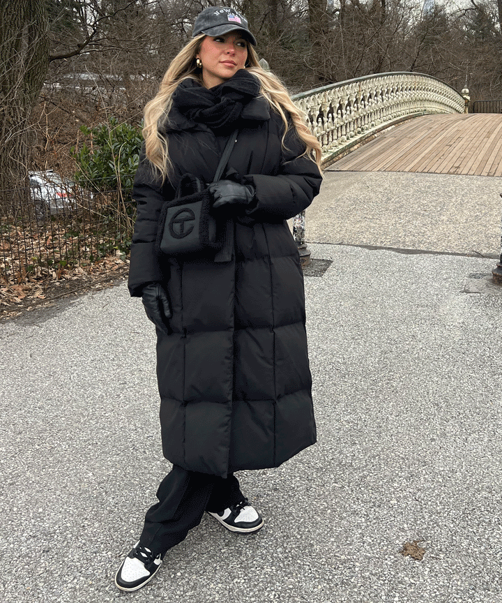 Olive | Oversize Black Parka for Winter