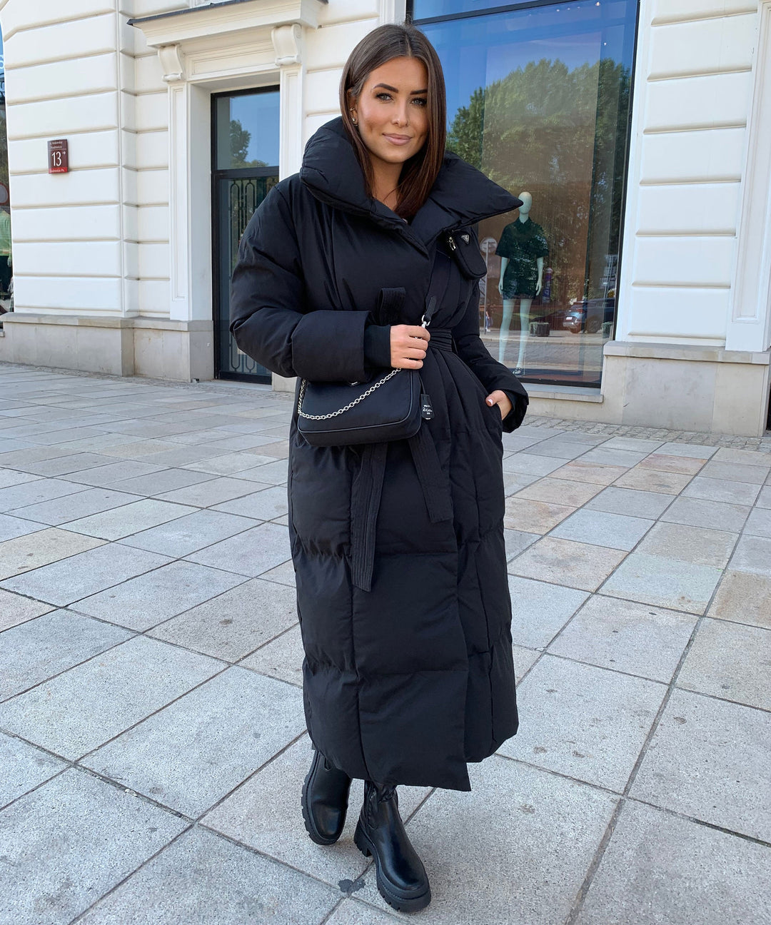Olive | Oversize Black Parka for Winter