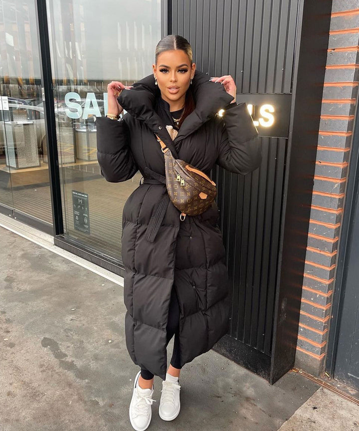 Olive | Oversize Black Parka for Winter