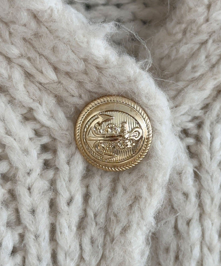 Clara | Beige Oversized Knit Cardigan for Women