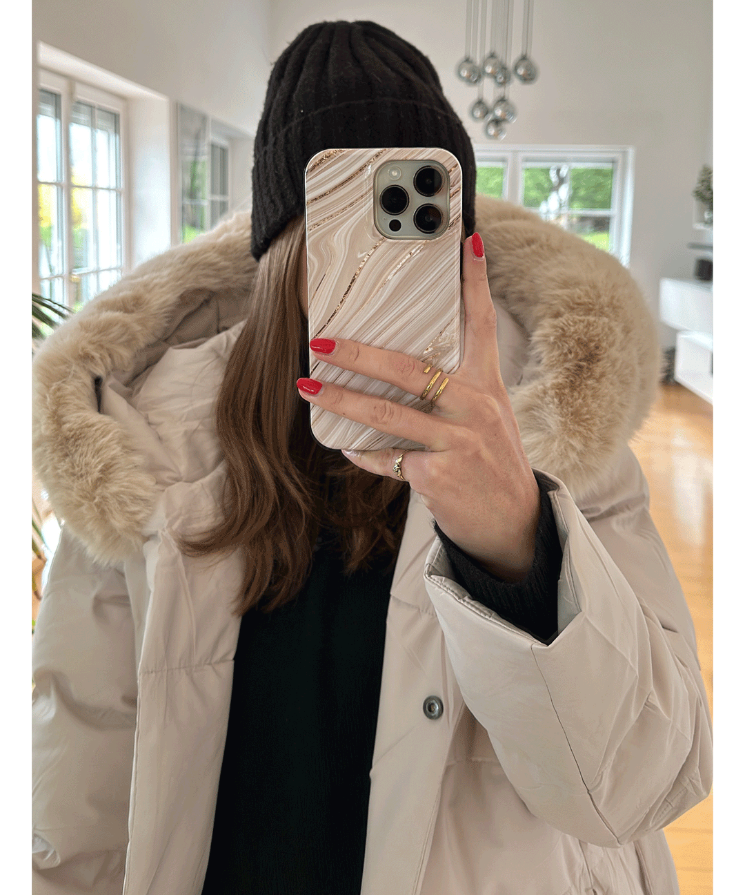 Grace | Beige Parka Jacket for Women