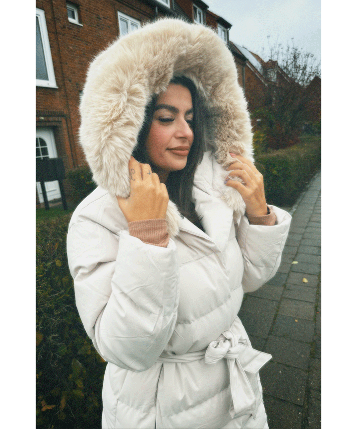 Grace | Beige Parka Jacket for Women