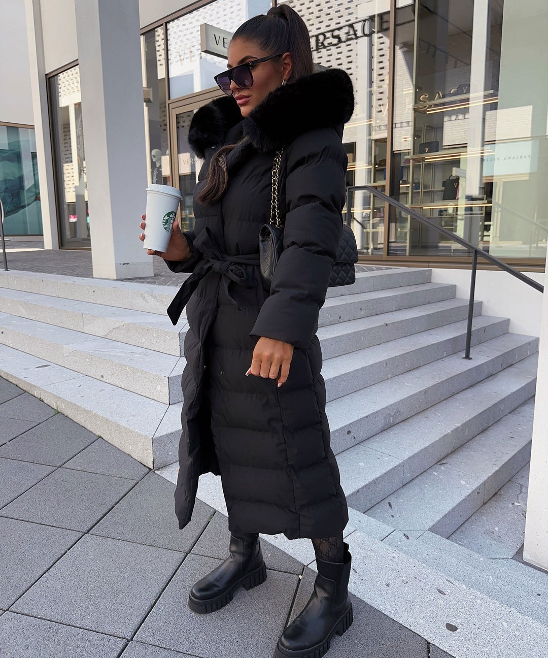 Clara | Black Winter Parka Jacket