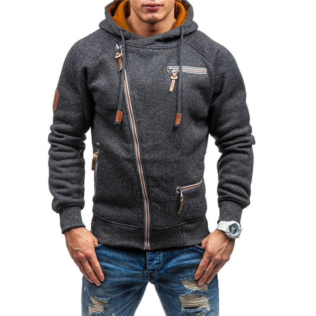 Edward | Men's Lightweight Fleece Hoodie with Zipper