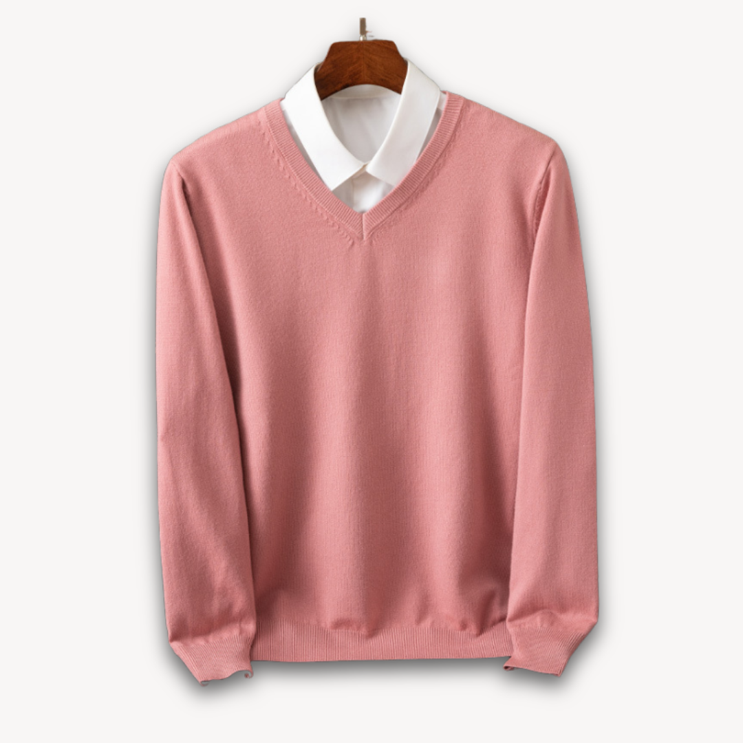 Mark | Men's Elegant V-Neck Cashmere Sweater