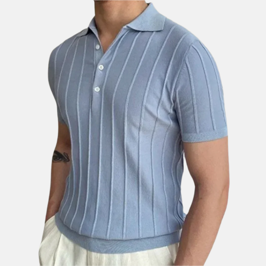 Ethan | Classic Striped Short-Sleeve Polo