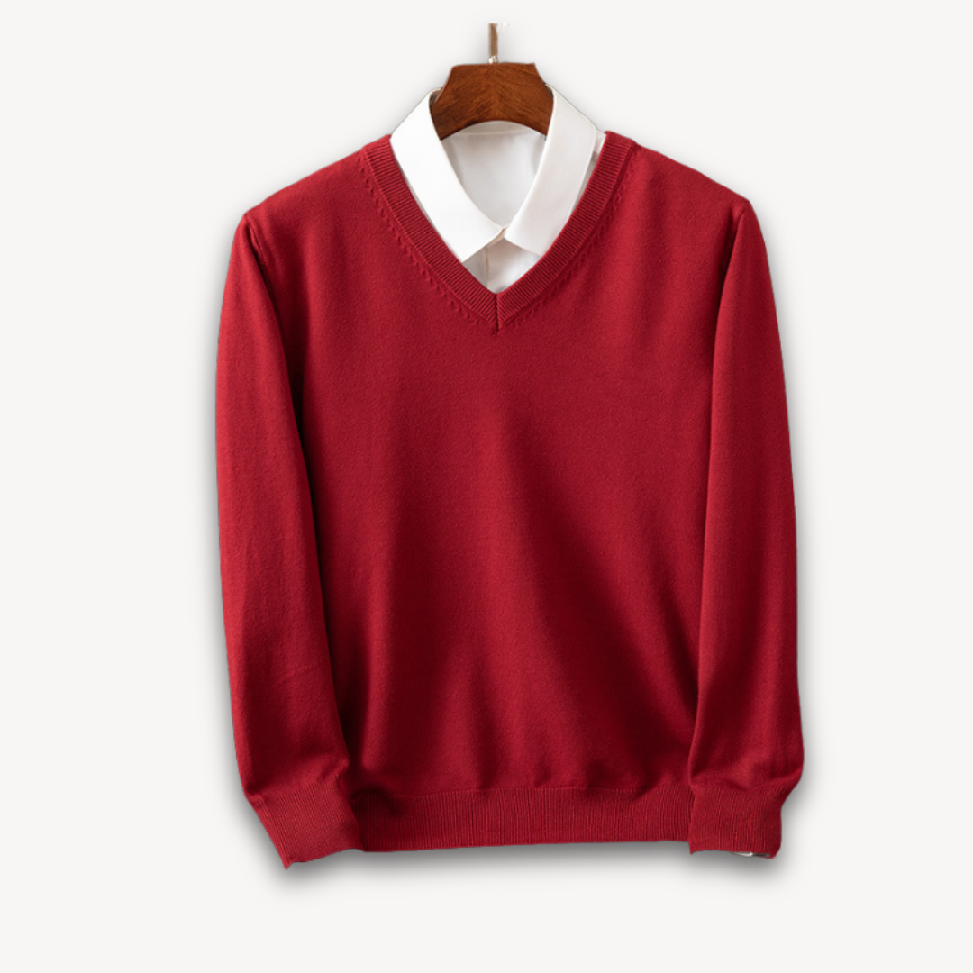 Mark | Men's Elegant V-Neck Cashmere Sweater