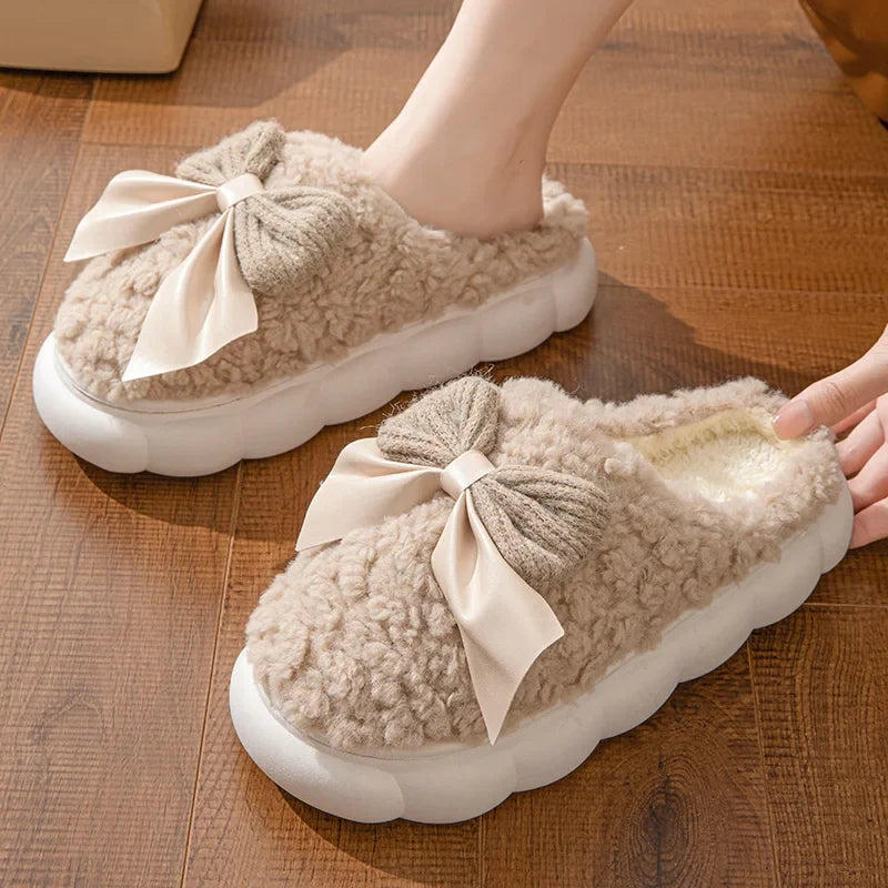 Ella | Women's Cozy Slippers with Bow Detail