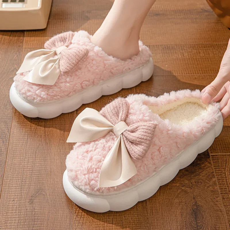 Ella | Women's Cozy Slippers with Bow Detail